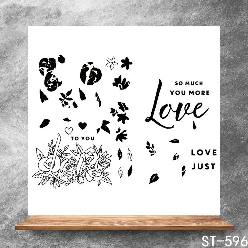 

Symbol of love Transparent Clear Stamps DIY Scrapbooking Album Card Making DIY Decoration Making Embossing Stencil