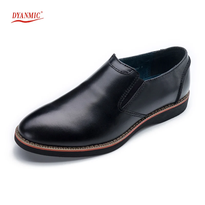 DYANMIC Men's  Genuine Leather Penny  Loafer  Dress  Shoes Mens Casual Flats Shoes  Dress shoes  EVA Rubber outsole