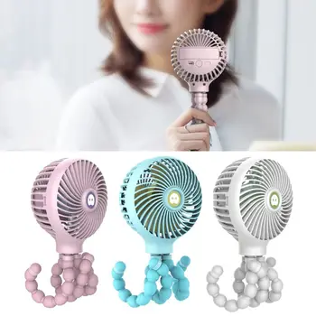 

Mini Portable Hanging Octopus Shape Stand Adjustable Handheld USB Charging Fan Cooler for Baby Stroller Student Use