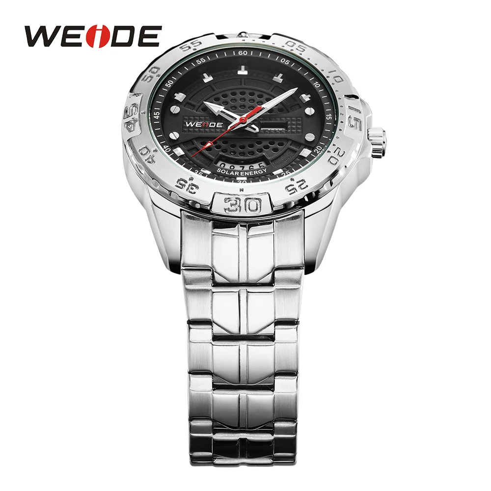 WEIDE мужские спортивные часы с солнечной энергией 2019 модные ремешком чехол из