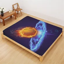 3D Fire Basketball Bed Sheet Blue Lightning Print Fitted Sheet King Queen Bedding Deep Pocket Basketball Fans Bedclothes D25 3D Fire Basketball Bed Sheet Blue Lightning Print Fitted Sheet King Queen Bedding Deep Pocket Basketball Fans Bedclothes D25