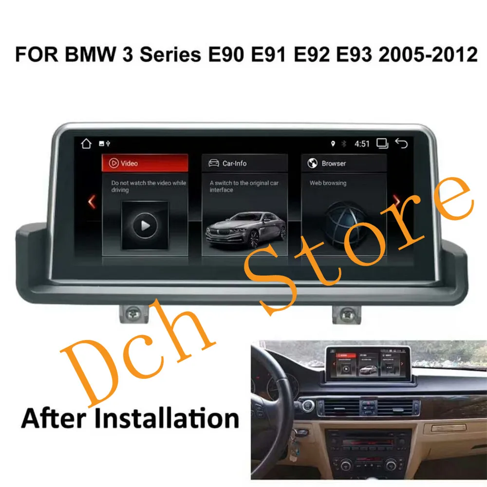 Best 10.25 inch Android 9.0 auto Car Dvd PLAYER for BMW E90 E91 E92 E93 2005-2012 GPS navigation 4G RAM 32G ROM LHD radio carplay PX6 0