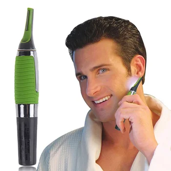 Portable Men Hair Clipper Shaver Hair Mustache Shaving Trimmer Shaver for Eyebrow Ear Nose Hair Battery Operated
