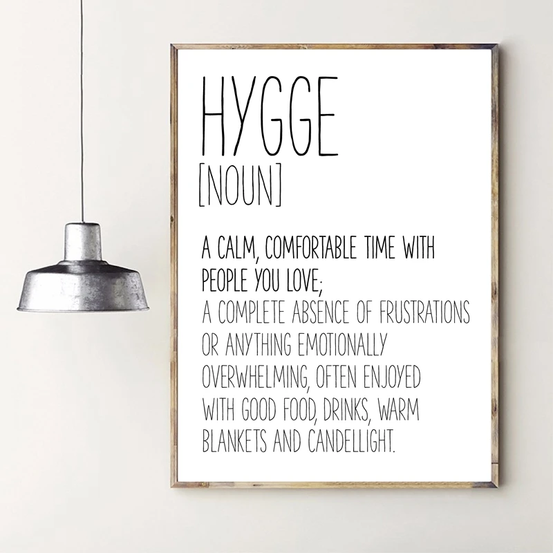 Hygge Sign Canvas Prints Home Wall Decor