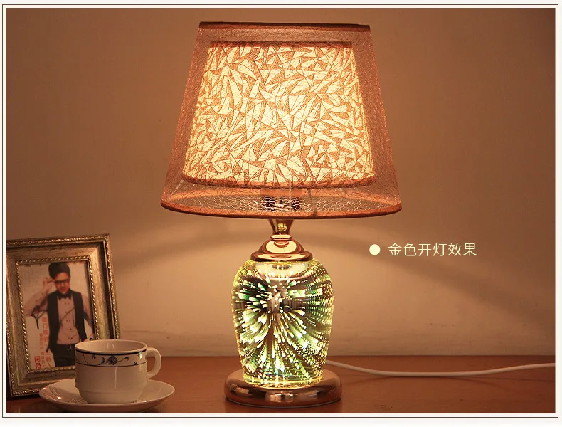 TUDA 26x41 см,, Креативный светодиодный Настольный светильник, 3D лампа для украшения фейерверка, настольная лампа для спальни, прикроватная лампа, гостиная, E27