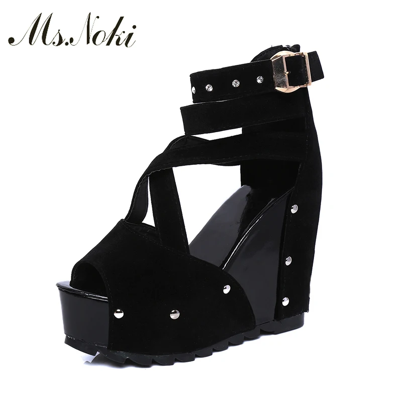 

Ms.Noki Wedge Super height 12cm Fashion Superior Quality Women Sandals For Lady Shoe High Platform Open Toe Flip Flop hot sell