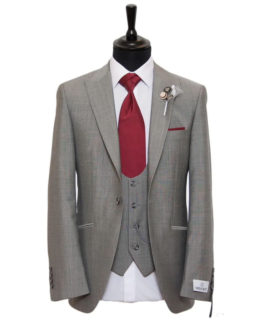 

Custom Elegant Styling Tuxedos Men's Wedding Suits Prom Suits Business Dress (Jacket+Pants+Vest+Tie)