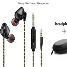 Оригинальные FG002 3,5 мм наушники-вкладыши Проводные спортивные наушники для бега супер бас dj музыкальные наушники с микрофоном для смартфона геймера mp3