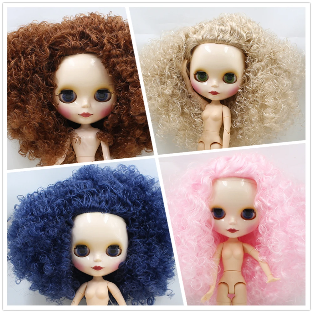 

Factory Blyth Doll Nude Doll Wild Curl-Up 4 Colors For Choose Pink & Champagne & Blue &Brown