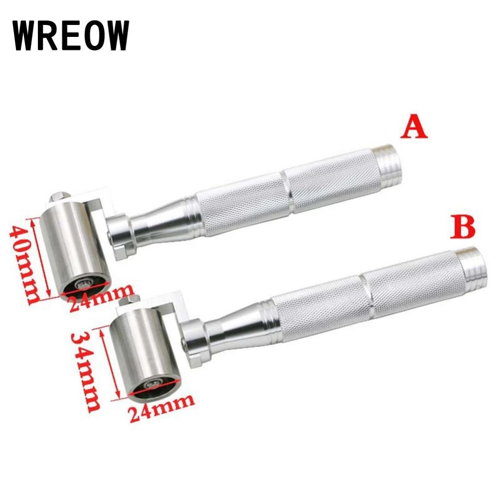 34 40 ミリメートル装飾ローラーペイントステンレス鋼フラット圧力ローラー壁紙適用ハンド Diy ツールプラテンローラーホイールベアリング Silver Button Silver Libearing Screw Aliexpress