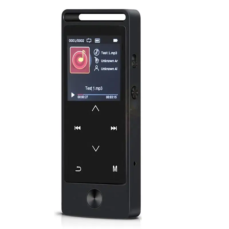 Bluetooth MP3 плеер с сенсорной кнопкой, BENJIE S5B/S8 8 ГБ, высокое качество звука, музыкальный плеер без потерь с fm-радио - Цвет: Черный