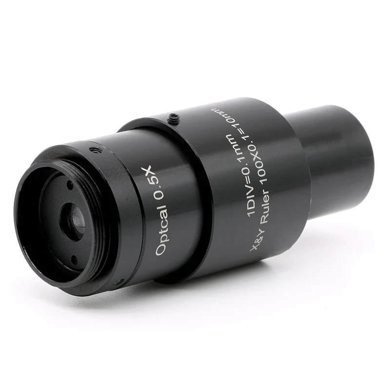  Adjustable 0.5X Reduction Lens Microscope Eyepiece 0.5X C-mount Lens 23.2mm with or without Cross R