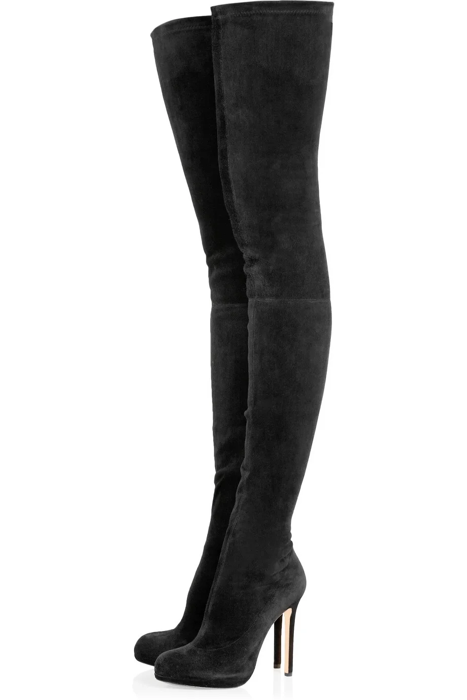 black over the knee boots small heel