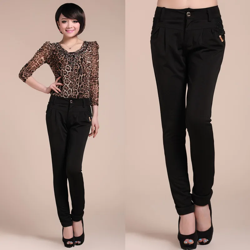 2013 spring women's plus size casual pants trousers elastic harem female | Женская одежда