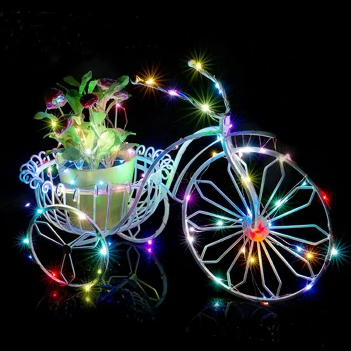 Kingoffer светодио дный строка огни 20 м/30 м/50 м DC12V Водонепроницаемый открытый Медь/серебро RGB проволоки на Рождество Свадебная вечеринка