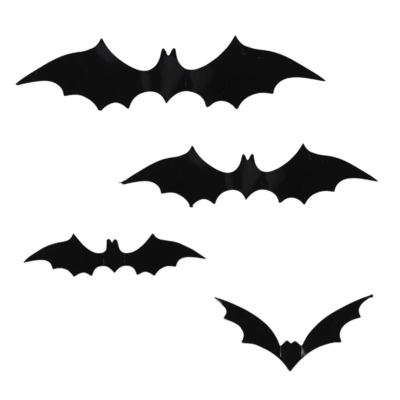 

12Pcs Halloween 3D Black PVC Bat DIY Decor Wall Sticker for Halloween Party Home Bar Haunted House Decoration Supplies Batman
