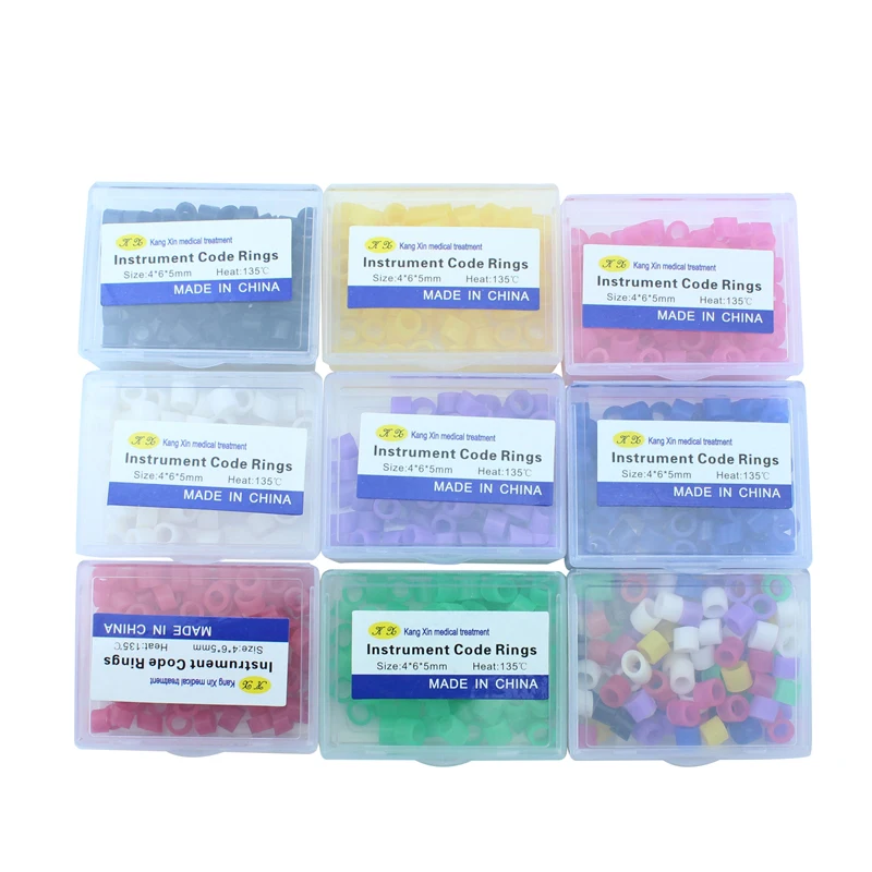 

100PCS/box Multi-Color Circle Silicone Dental Instrument Color Code Rings Autoclavable Disinfection Orthodontic