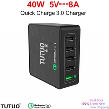 Quick Charge 3 0 Charger 40Watt 5V 8A Multi USB Charging Station QC3 0 High