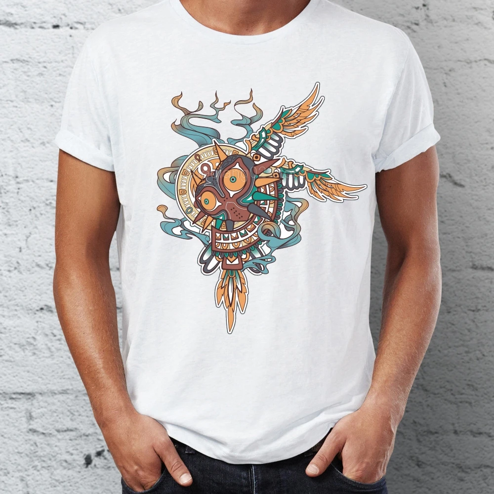 

T Shirt uomo Tribale majora Mask Legend of Zelda Gioco Impressionante Tee