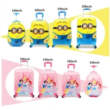 1" 18" дюймов, милый детский чемодан, чемодан на колесиках, детский мультяшный багаж на колесиках, kinder koffers, тележки, сумка на колесиках