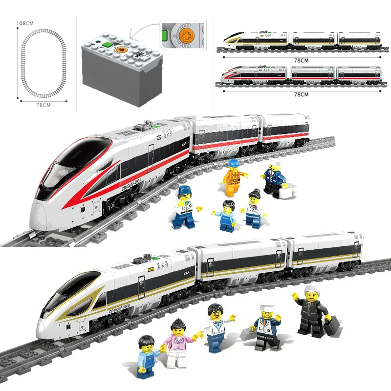 

GBL Battery Powered Electric Train High-speed Rail DIY Building Blocks Bricks Gift toys for children