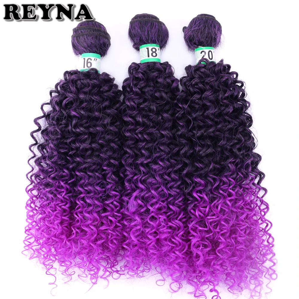 

Synthetic High Temperature Fiber Hair Weave Kinky Curly Hair Bundles 3 Pieces 210 Gram For Women