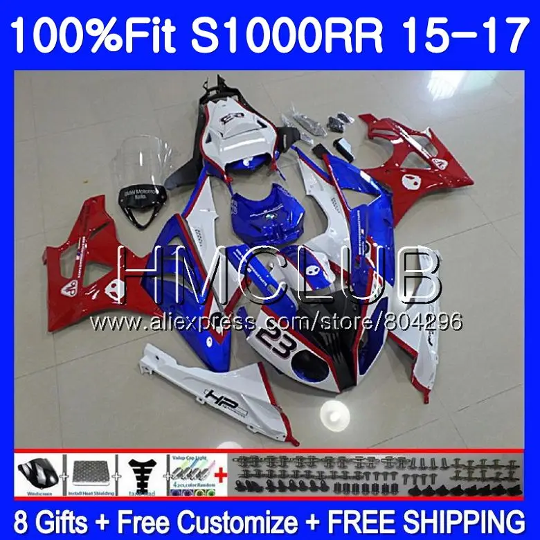 

Injection mold For BMW S 1000RR S1000 RR S1000RR 15 16 17 Blue red Hot Bodywork 118HM.17 S 1000 RR 2015 2016 2017 Fairings Body