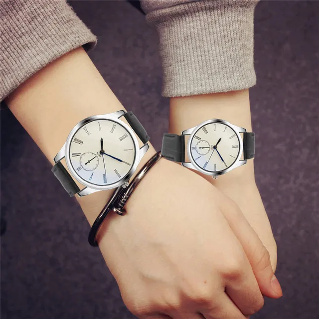 Leather Strap Couple Watches Relogios Senhora Quartz Watch Couple Fashion Women Leather Strap Couple Watches Relogios Senhora Quartz Watch Couple Fashion Women