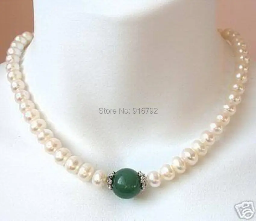 

Wholesale FREE P&P>>>>BUautiful natural FW 8-9mm pearls and stone necklace 18'