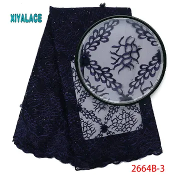 

2019 New style French net lace fabric 3D flower African tulle mesh lace fabric high quality lace nigerian lace fabric YA2664B-3