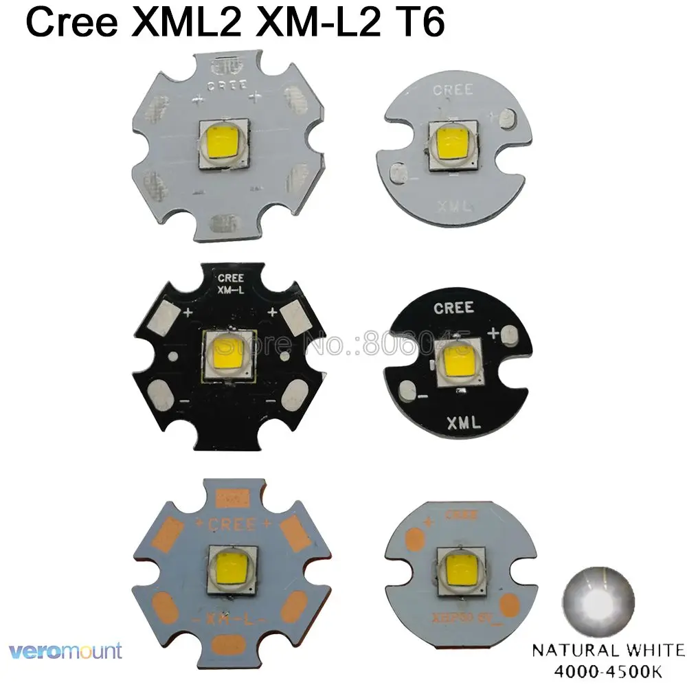 Cree XLamp XM L2 XML2 T6 10W Нейтральный белый 4500K высокомощный светодиодный излучатель для