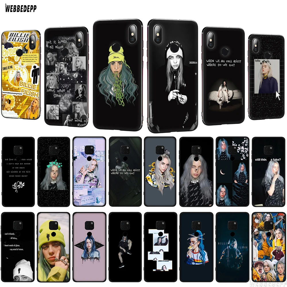 

WEBBEDEPP Billie Eilish TPU Cover for Huawei P10 P20 P30 Lite Pro Mate 10 20 Lite P Smart 2019 Soft Case