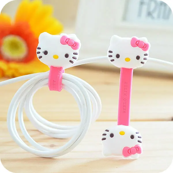 

Kawaii Kitty Cat Cartoon Silicone Sealing Clip.Neatening Storage Sealing Clips.Winder Earphone Cord Wrap Organizer Wire Holder