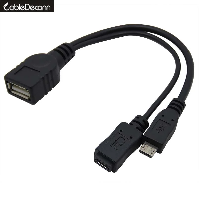 Micro USB мужчина к USB Женский хост OTG Кабель-Micro USB адаптер Y сплиттер с Micro USB Женский Кабель питания