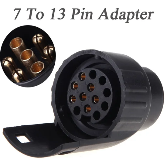 Transporte y almacenamiento Enganches de remolque Adaptador para automóviles y Colgante 13 Pines a 7 Pines 1 Pack 13/7 Adapteur Prise Attelage,Enchufe de Remolque impermeabl NEUE DAWN Adaptador de Remolque de