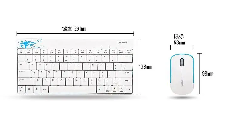 2017 мода X210s Мода ультратонкая тонкая беспроводная клавиатура, мышь 1000 dpi беспроводная мышь костюм/officeice мышь черный и белый