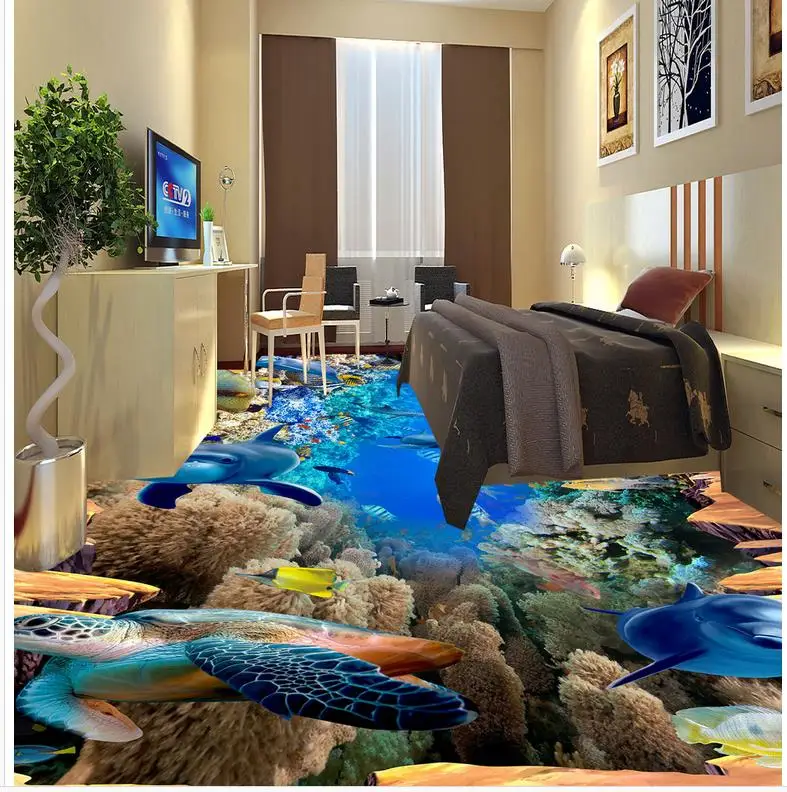 Наклейка 3D для пола водостойкая не скользящая из ПВХ | Обустройство дома