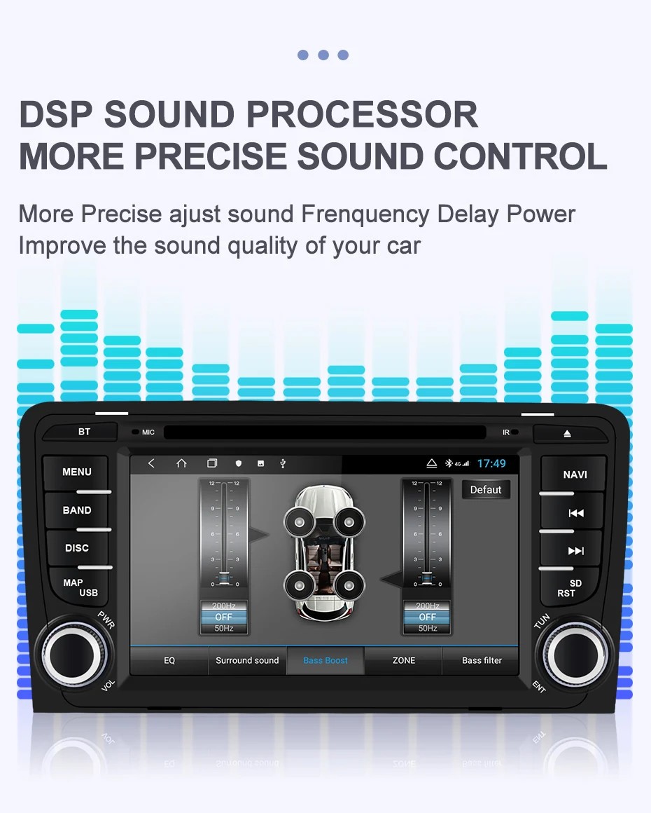 Flash Deal Isudar H53 2 din Car Radio Multimedia Player Android For Audi/A3/S3 2002-2013 GPS Octa Core 4GB 64GB 1080P Camera DSP USB DVR FM 9