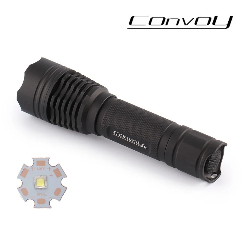 Convoy M1 мощный фонарик Cree XM-L2 U2-1A 1000lm светодиодный фонарик 1*18650 Bettery