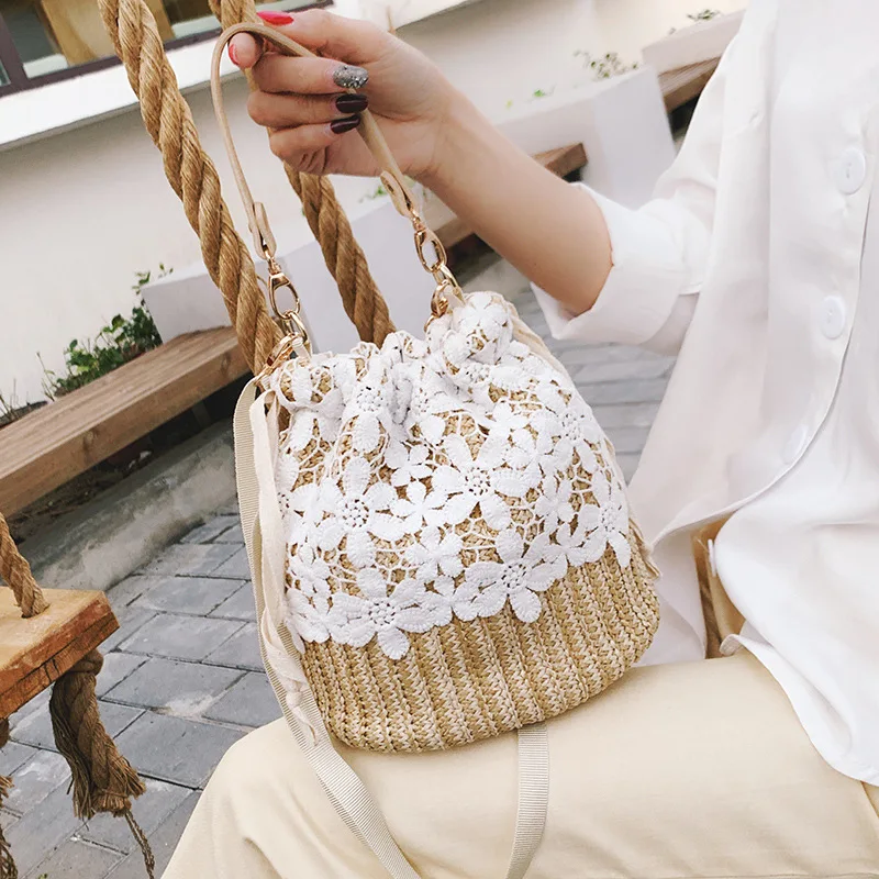 FEMALEE 2019 Новая женская трикотажная сумка Соломенная Сумка для женщин летняя