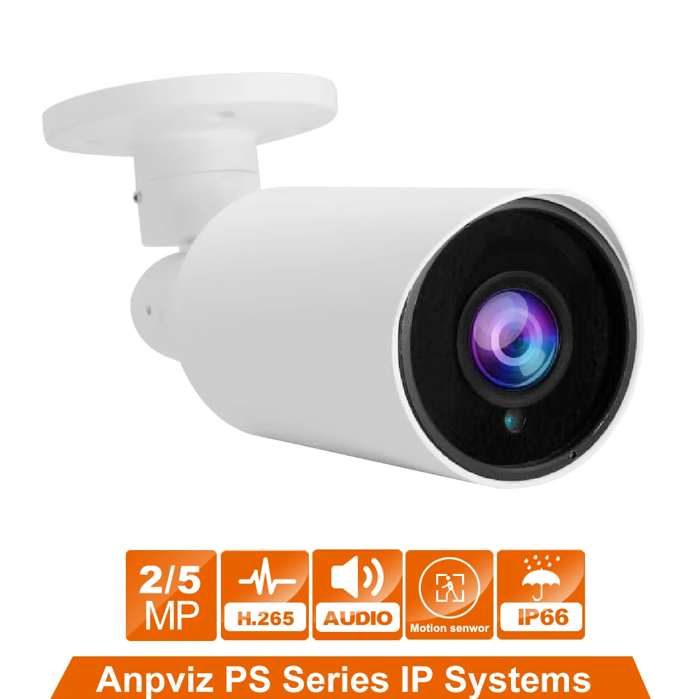 

5MP 2MP Startlight Bullet IP Camera POE IP Cam IP66 H265 WDR Plug & Play with Hikvision NVR with Sony CMOS Sensor for driveway