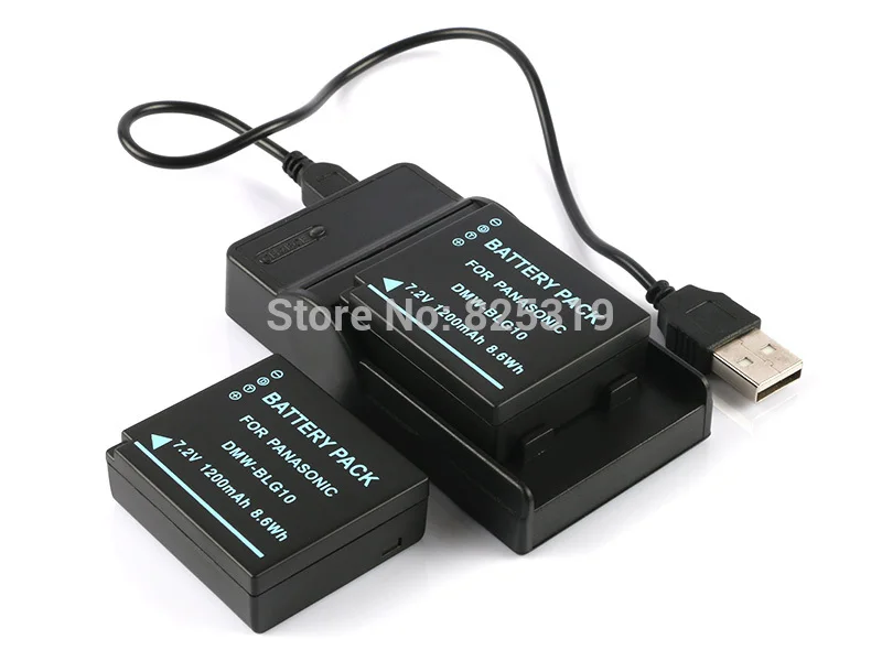 

2x DMW-BLE9PP DMW-BLG10 rechargeable Battery Camera batteries+Charger for Panasonic DMW-BLG10 DMW-BLG10E DMW-BLG10GK DMW-BLG10PP