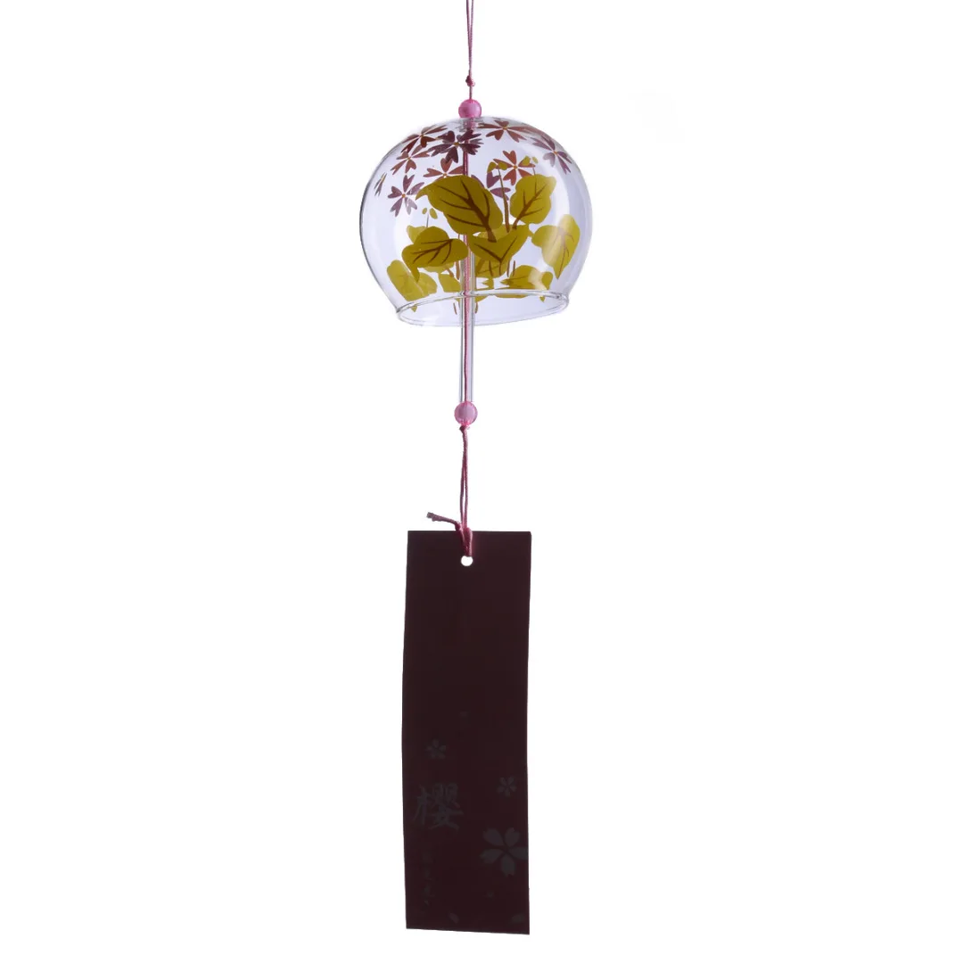 1pcs Japanese Glass Wind Chime Bells Blessing Room Hanging Wind Chimes Home Decorations 4 Style