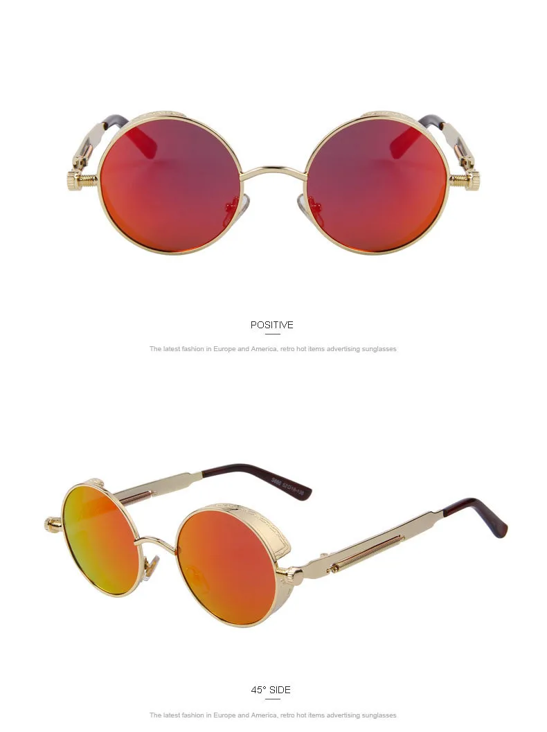Matel Frame мужские Солнцезащитные очки женские брендовые дизайнерские Винтажные Солнцезащитные очки стимпанк очки оттенки солнцезащитные очки мужские солнцезащитные очки для мужчин