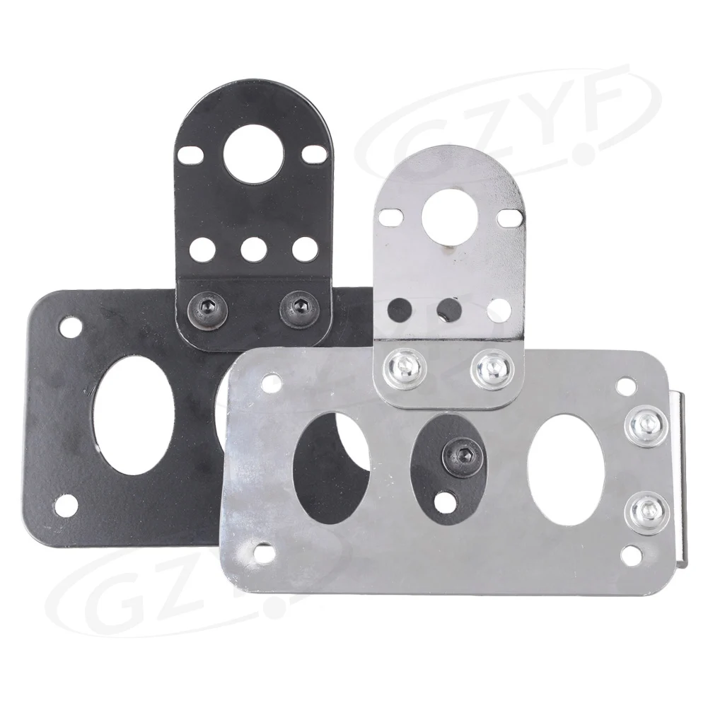   Motorcycle Side Mount Tail Light License Plate Bracket For Harley Bobber Chopper