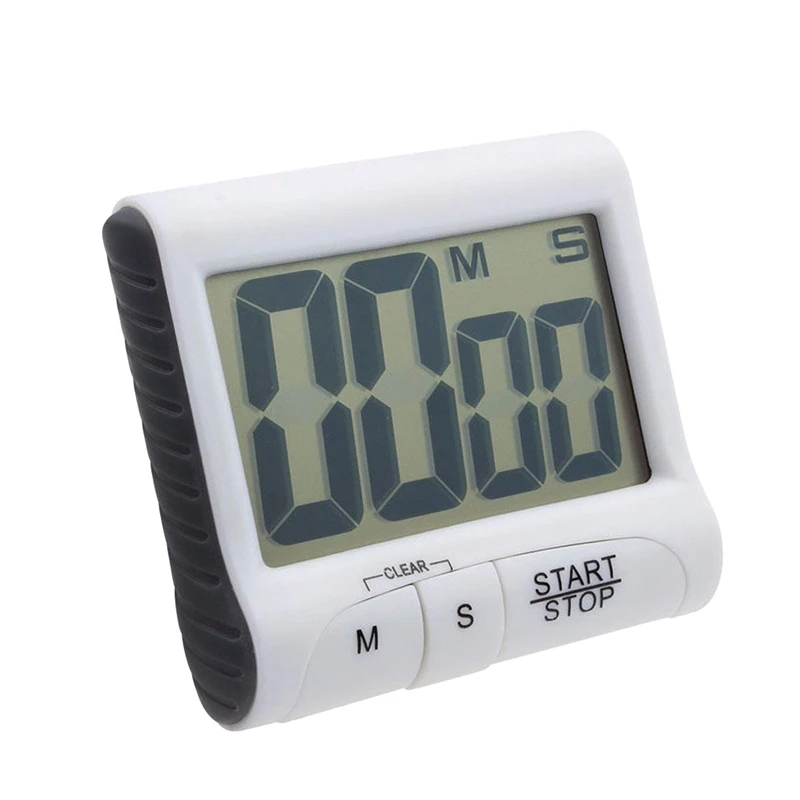 

Big LCD Screen Kitchen timer Digital Clock Pure Color Cooking Tools Plastic Count Up Countdown Alarm with Magnet 82x28x72mm