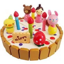 Candice guo деревянная игрушка снеговик мини эмульивный торт ко дню рождения набор вырезанная игрушка Красочные Дети игровой дом подарок для игры