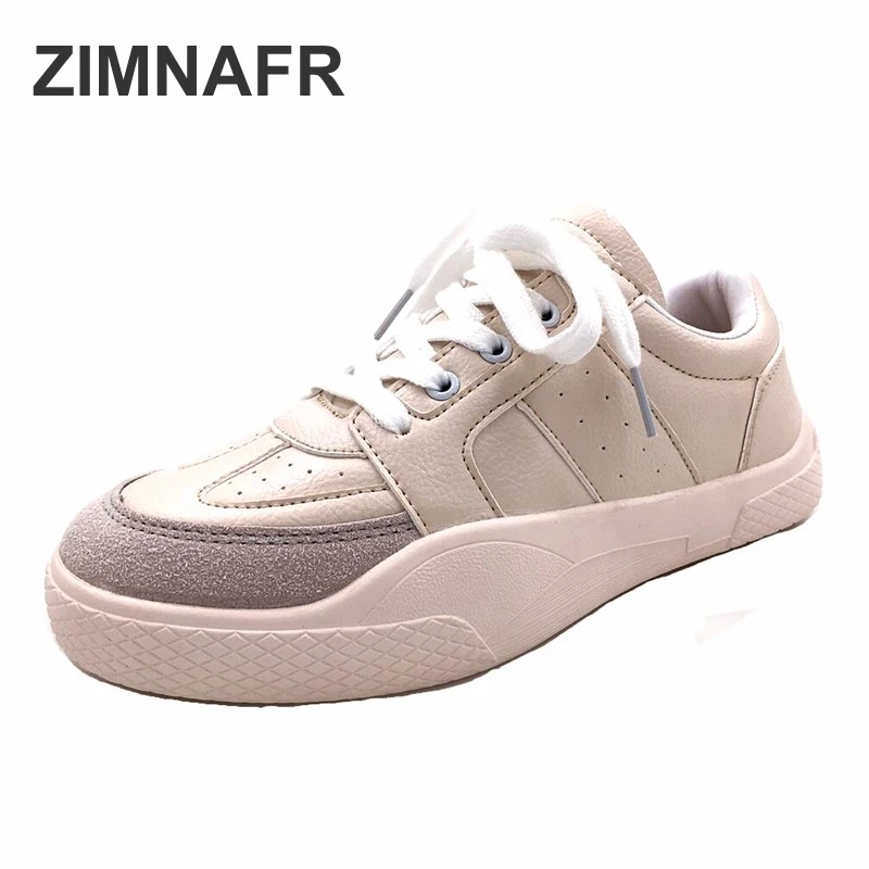 Taille Nouvelles Plat De 37 Whitecaualshoes 2018 Zimnafr Femmes Marque Lace 40 Mode Sping Chaussures Up Casual 1ccUqRPw7