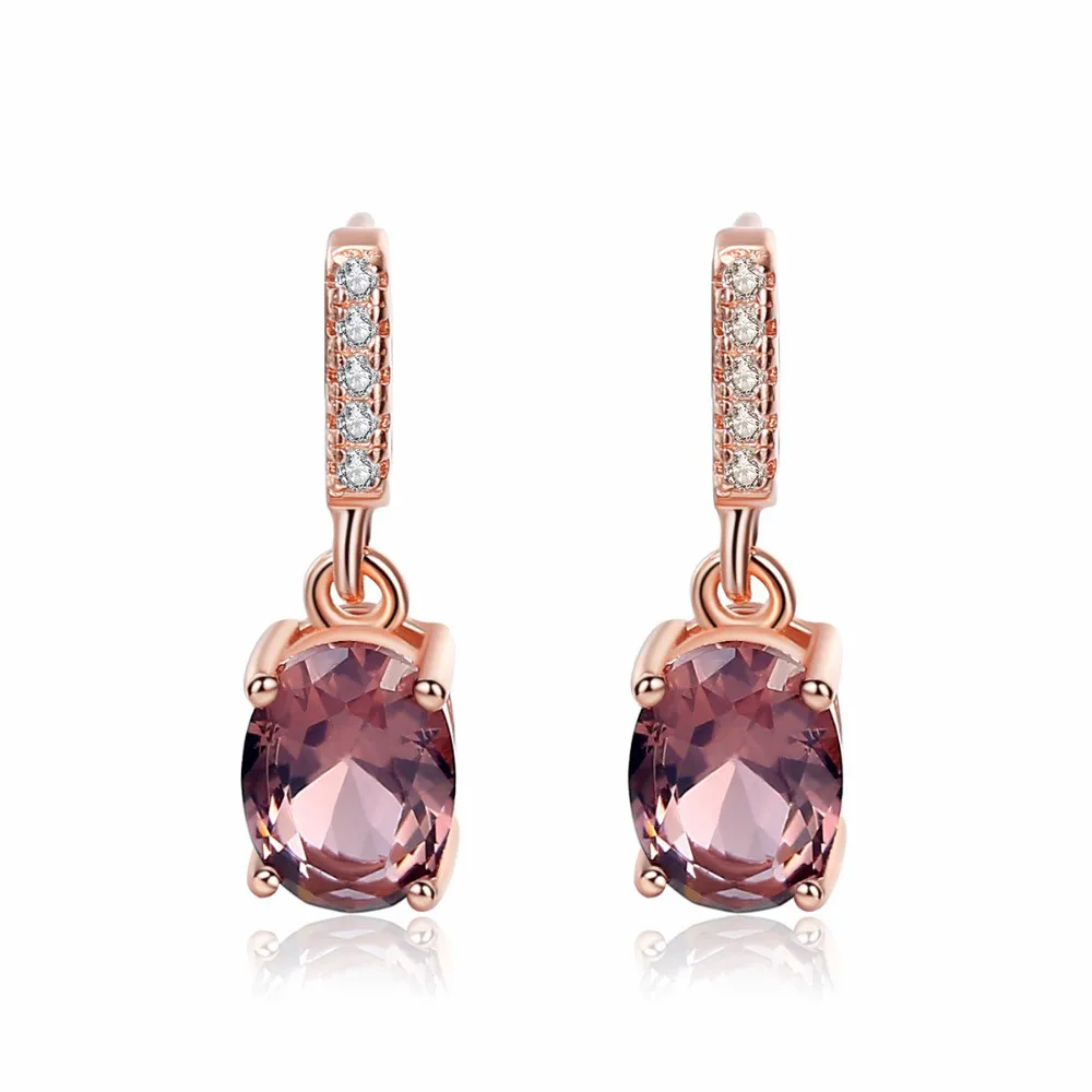 

925 Sterling Silver Earrings Created Nano Morganite Gemstone Drop Earrings for Women Fine Jewelry Brinco Argola SE0118