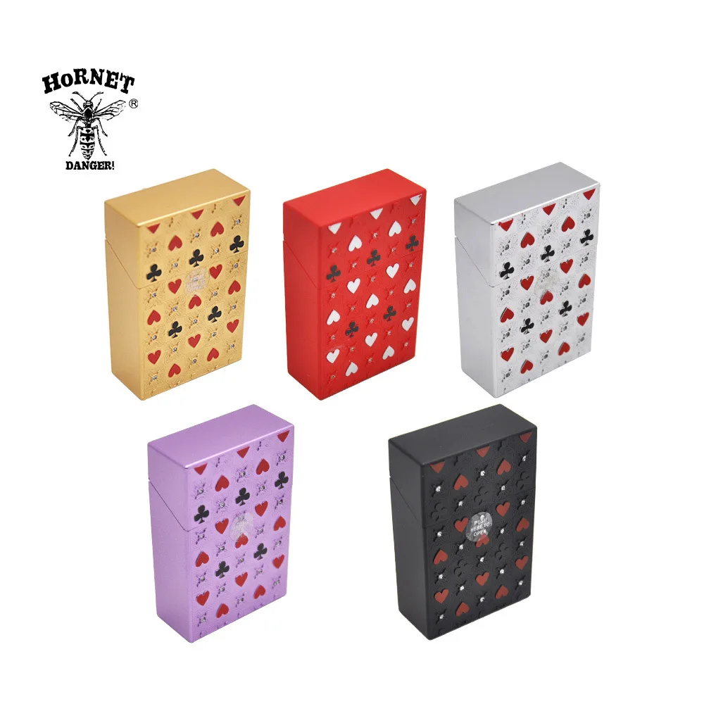 

HORNET Poker Style Plastic Cigarette Case Cover 87MM*55MM*22MM Regular Cigarettes Case Holder Hard Plastic Tobacco Box